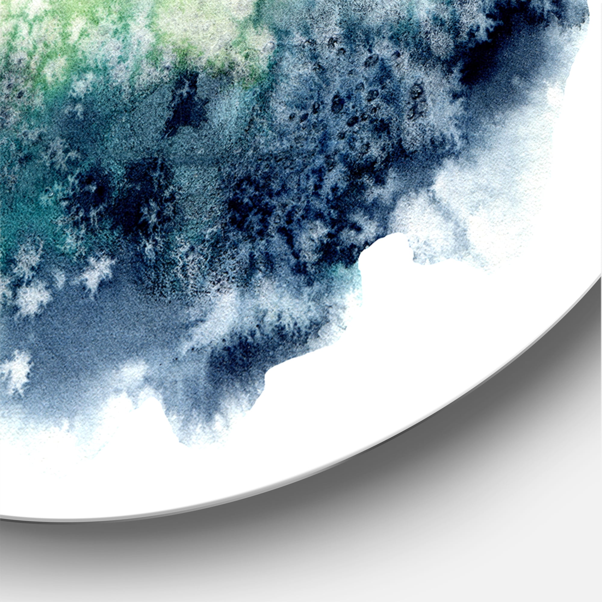 Designart 'Abstract Clouds Underwater' Modern Circle Metal Wall Art 29x29 - Disc of 29