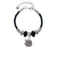 thumbnail image 2 of Delight Jewelry Silvertone Chinese Dragon Middle Sister Celtic Knot Leather Bead Bracelet, 7"+2" Extender, 2 of 4