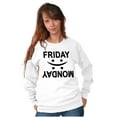 thumbnail image 4 of Friday Monday Happy Sad Weekend Vibes Unisex Plus Fleece Graphic Sweatshirt Brisco Brands 2X, 4 of 5