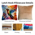 thumbnail image 3 of Textured Hummingbird Flying DIY Latch Hook Pillow Kits for Adults Printed Pillowcase Crochet Yarns Hooking Handmade Pillow Cover Cushion for Home Sofa Decoration 17x17inch(1), 3 of 7