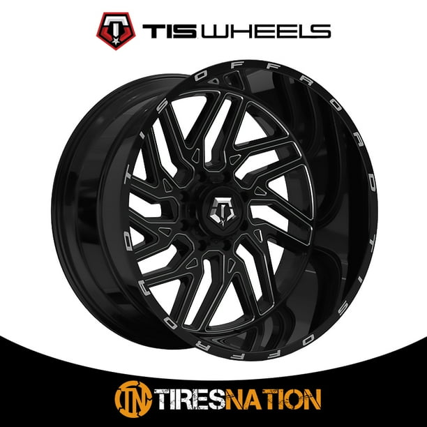1 Tis bm 26x14 8x6 50 125 Hub 76 Offset Black Wheel Rim Walmart Com