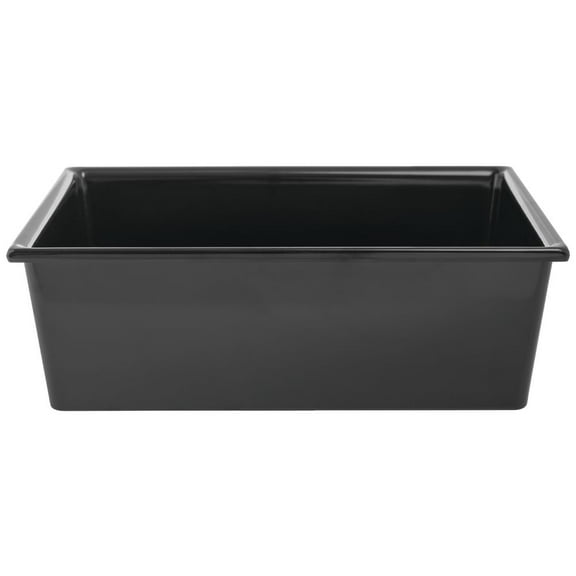HUBERT Smart Fit 1/2 Size Black Melamine Cold Food Pan - 10"L x 12 2/5"W x 4"D
