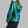 thumbnail image 4 of WILLBEST Going Out Outfits for Women Women Sequins Sequin Hoodie Jacket Casual Long Sleeve Glitter Party Shiny Coat Rave Outerwear, 4 of 4