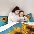 thumbnail image 5 of jejeloiu Yellow Sunflower Twin Comforter Sets,Rustic Flower Floral Bedding Set For Girls Kids 2-Piece, 5 of 8