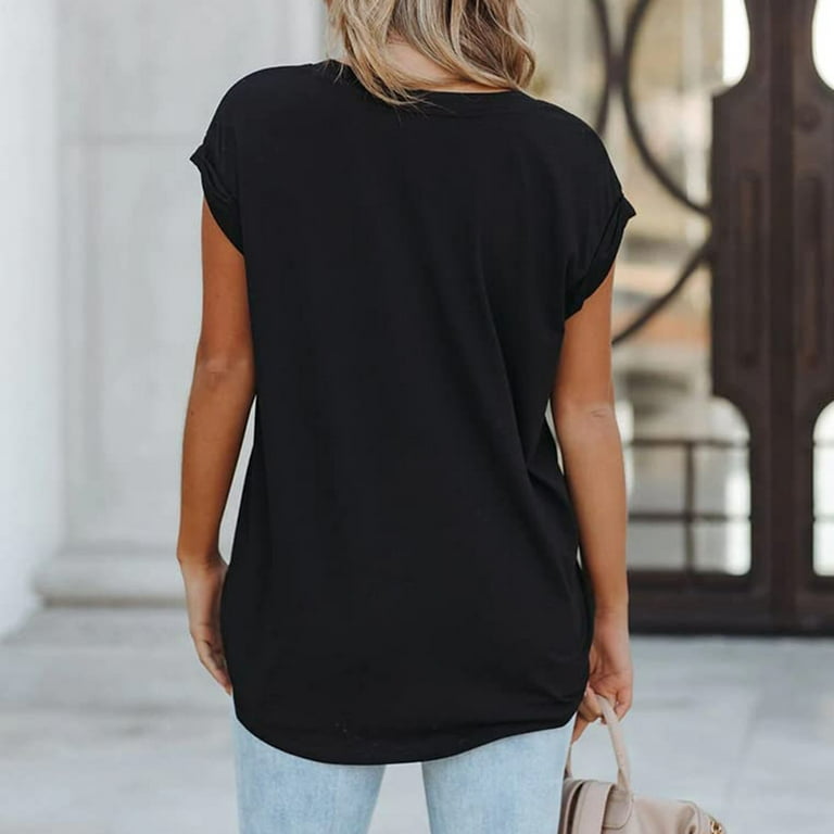 Women Casual Short Sleeve Off Shoulder Oversized T Shirt Outdoor