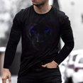 thumbnail image 4 of Chandail à Manches Longues pour Hommes Mode Décontractée Col Rond Chandail à Enfiler Imprimé T-Shirt à Manches Longues Blouse, 4 of 9