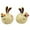 S, variant on Fiaya Women Easter Bunny Tabletop Figurines, 2pcs Rabbits Hold Flower Resin Statue, Spring Funny Bunny Decoration for Home Table Office Kitchen Farmhouse (S-2.75×2.75×3.54inch)