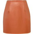 thumbnail image 1 of Falda a cuadros de cintura alta para mujer Cuero Marrón 2XL Cuero Marrón 2XL Xishao ropa, 1 of 1