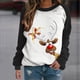 thumbnail image 2 of Camiseta informal de manga larga con cuello redondo y estampado navideño para mujer Pompotops  qwe24032, 2 of 5