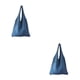 thumbnail image 2 of Sonducket Bolso de mano de punto de poliéster para mujer, gorro de playa de verano ligero y elegante con hombros descubiertos, azul cómodo de azul 2piezas, 2 of 4