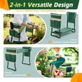 thumbnail image 3 of ReLuien Garden Kneeler and Seat, Heavy Duty Foldable Gardening Stool with Thick Soft Kneeling Pad and 2 Tool Pouches, Green, 3 of 7