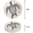 thumbnail image 1 of FMSHPON Ocean Sea Turtle Set of 6 Round Coaster for Drinks, Absorbent Ceramic Stone Coasters Cup Mat with Cork Base for Home Kitchen Room Coffee Table Bar Decor, 1 of 3