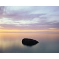 thumbnail image 2 of Becia, Jim 24x20 White Modern Wood Framed Museum Art Print Titled - Rock at Sunset, 2 of 4
