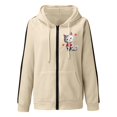 thumbnail image 4 of Xudanell Oversized Hoodies for Women Drawstring Pocket Zip up Womens Winter Jackets Beige M, 4 of 4