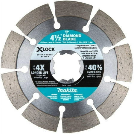 Makita X-Lock 4-1/2 inches Segmented Diamond Blade For Masonry Cutting
