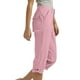 thumbnail image 4 of WILLBEST Pantalones Casuales para Mujer, Cómodos Pantalones Rectos Recortados con Bolsillos y Botones para Uso Diario, Ideales para Primavera y Otoño. Extra Grande, 4 of 6