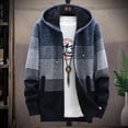 thumbnail image 2 of Cárdigan informal de otoño e invierno para hombre, suéter con cremallera, chaqueta gruesa de terciopelo, chaqueta de punto con capucha para hombre, moda, 2 of 5