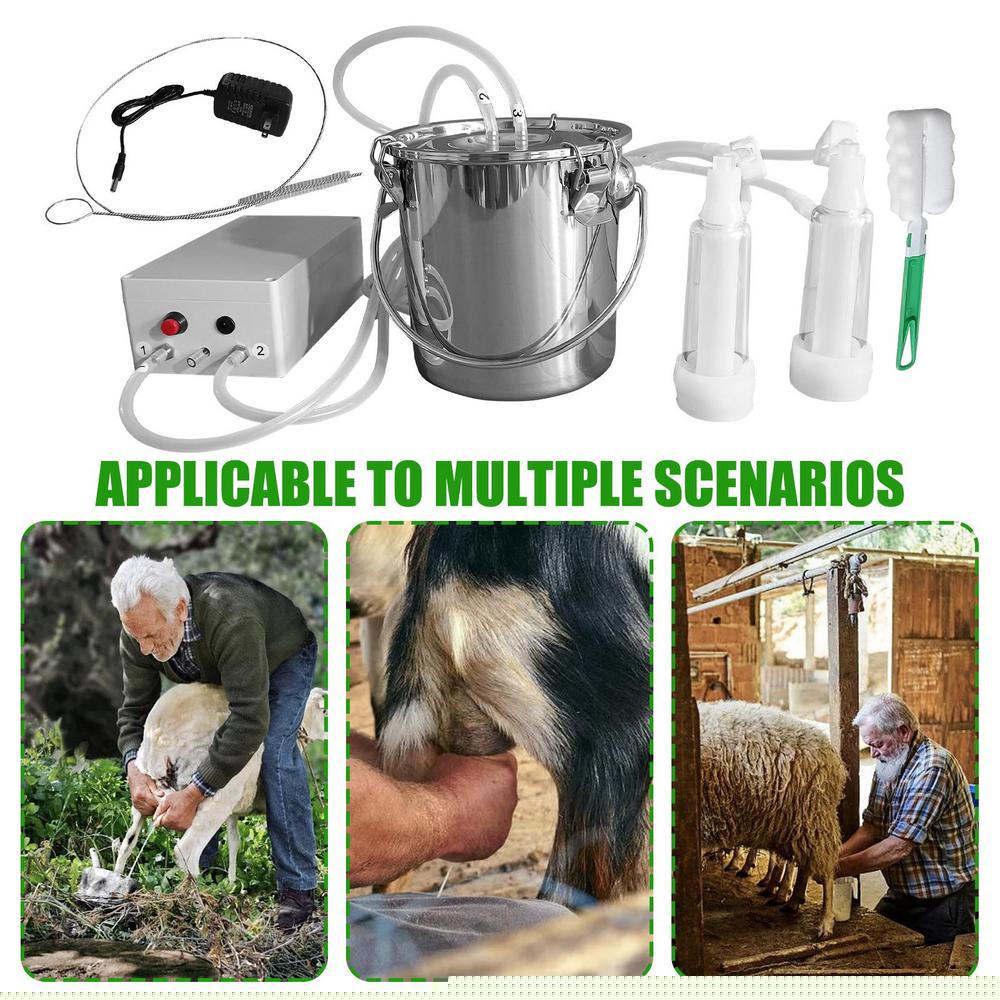 Flylapdo Goat Milker Machine Automatic Breast Pump Pulsating Vacuum Pump 3L Capacity Milk Machine For Efficient Dairy Operations judicious