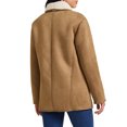 thumbnail image 3 of INSPIRE CHIC Women's Coat Suede Button Down Notched Lapel Fleece Jacket Winter Coats with Pockets S Brown, 3 of 6