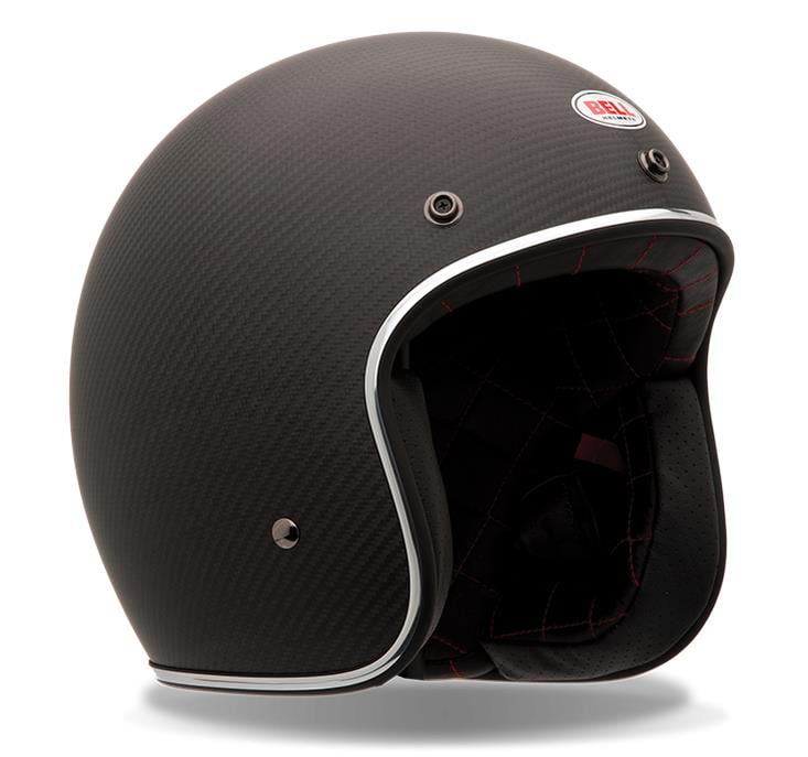 Bell Custom 500 Matt Black Open Face Motorcycle Helmet W/ Cloth Helmet Bag 
