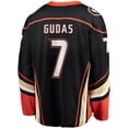 thumbnail image 3 of Men's Fanatics Radko Gudas Black Anaheim Ducks Home Breakaway Jersey, 3 of 3