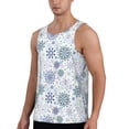 thumbnail image 2 of Logiee Retro ice blue snowflakes Print Men's Workout Tank Top,Quick Dry Workout Tank Top,Gym Muscle Tee,Fitness Bodybuilding Sleeveless T Shirt-Large, 2 of 7