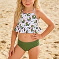 thumbnail image 2 of MEZZALL Kids Summer Resort Toddler Girls Cartoon Printed Bowknot Two Piece Swimwear Hawaiian Swimming Surfing Swimsuit Sets Bikini Holiday Beach Bathing Suit, 2 of 8