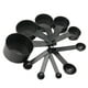thumbnail image 1 of Juego de tazas y cucharas medidoras de plástico negro Meser 10 Uds herramientas para hornear café, 1 of 5