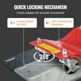 thumbnail image 4 of KFFKFF Heavy-Duty Steel Wheel Dolly Set, 8000 lbs Capacity Vehicle Mover with Brakes, Designed for Cars, Trucks, Trailers, Motorcycles, and Boats, Set of 4, Red, 4 of 9