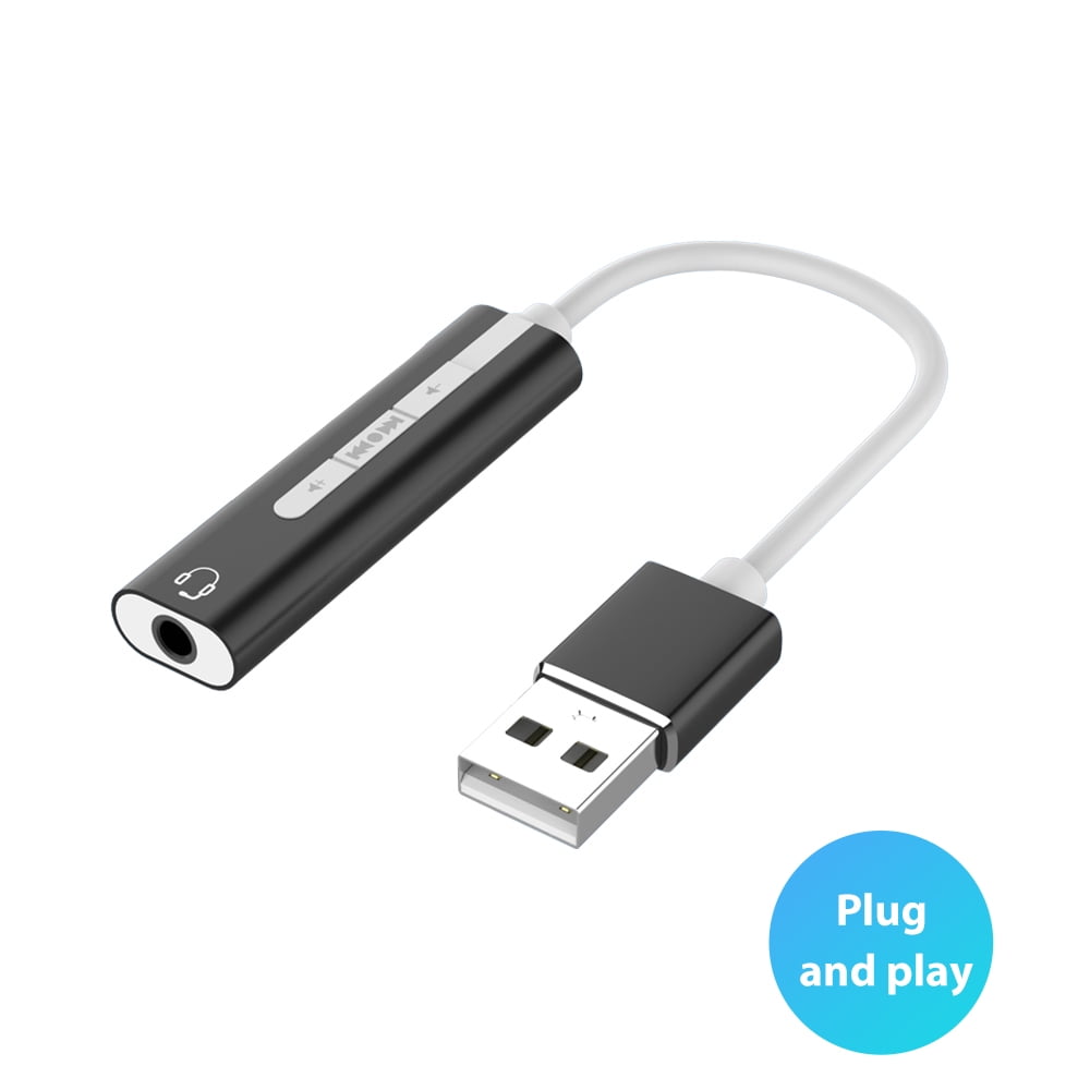 USB Dual Stereo Sound Card Adapter 7.1 Channel Sound Adapter for