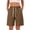 Coffee #35, variant on Evdexr Cargo Shorts for Women Knee Length Drawstring Bermuda Shorts 2026 Belted Hiking Shorts Lightweight Elastic Waist Casual Short with Multi Pockets Black L