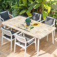 thumbnail image 2 of Sunflower Table Cloths for 5 Foot Rectangle Tables, Vintage Botanical Patio Waterproof Elastic Fitted Tablecloths, Washable Rectangular Table Cover for Camping, 2 of 8