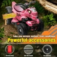 thumbnail image 5 of SUSIELADY 12V Kids Dinosaur Ride on ATV, Quad 4 Wheeler Dinosaur Design, Electric Ride on Toy, Music Early Education Function, Power Display, Safe Driving, Outdoor Toy for Boys Girls Aged 2-6, Pink, 5 of 8