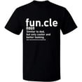 thumbnail image 2 of OXI T-Shirt - Funcle Noun, Basic Casual T-Shirt for Men's and Women Fleece T-Shirt Short Sleeve - Black Small, 2 of 3