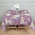 thumbnail image 3 of Goldendoodle Dog and Flower Floral Square Tablecloth,Waterproof Square Table Cover,Wipeable Spillproof Washable Table Cover for Home Kitchen Party Decor 42"X42"(107x107cm), 3 of 6