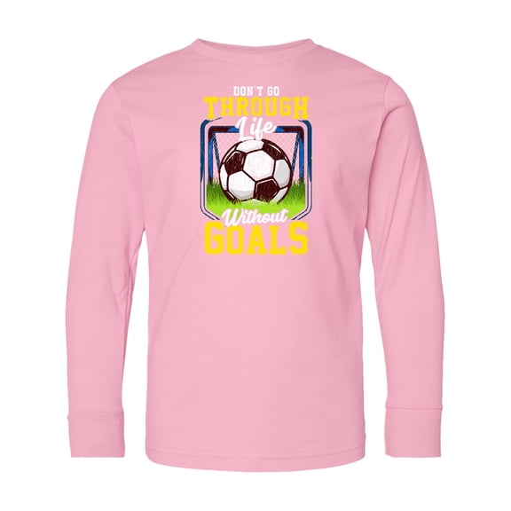Inktastic Soccer Funny Goals Long Sleeve Youth T-Shirt