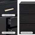 thumbnail image 6 of Furniture of America Rivor Modern Wood 3-Drawer Tall Nightstand, Black, 6 of 18