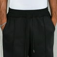 thumbnail image 3 of Ceisia Men Solid Color Loose Casual Pants Elastic Waist Drawstring Sports Gift Work Trousers, 3 of 9