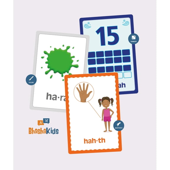 Hindi Flashcards Set | Hindi English Flashcards