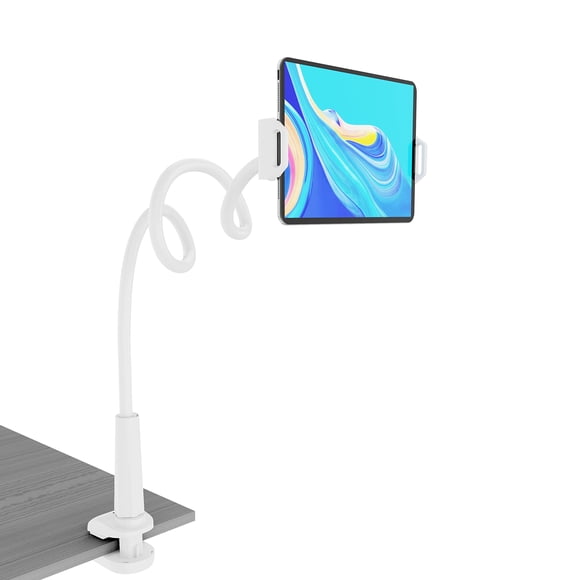 Soporte para tableta MAGIPEA, flexible, brazo largo, cuello de cisne, blanco