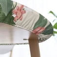 thumbnail image 5 of YFYANG Round Fitted Table Cloth, Waterproof Tropical Plant Flower Pattern Polyester Table Cover, Indoor Outdoor Decorative Tablecloths with Elastic Edge, 5 of 7