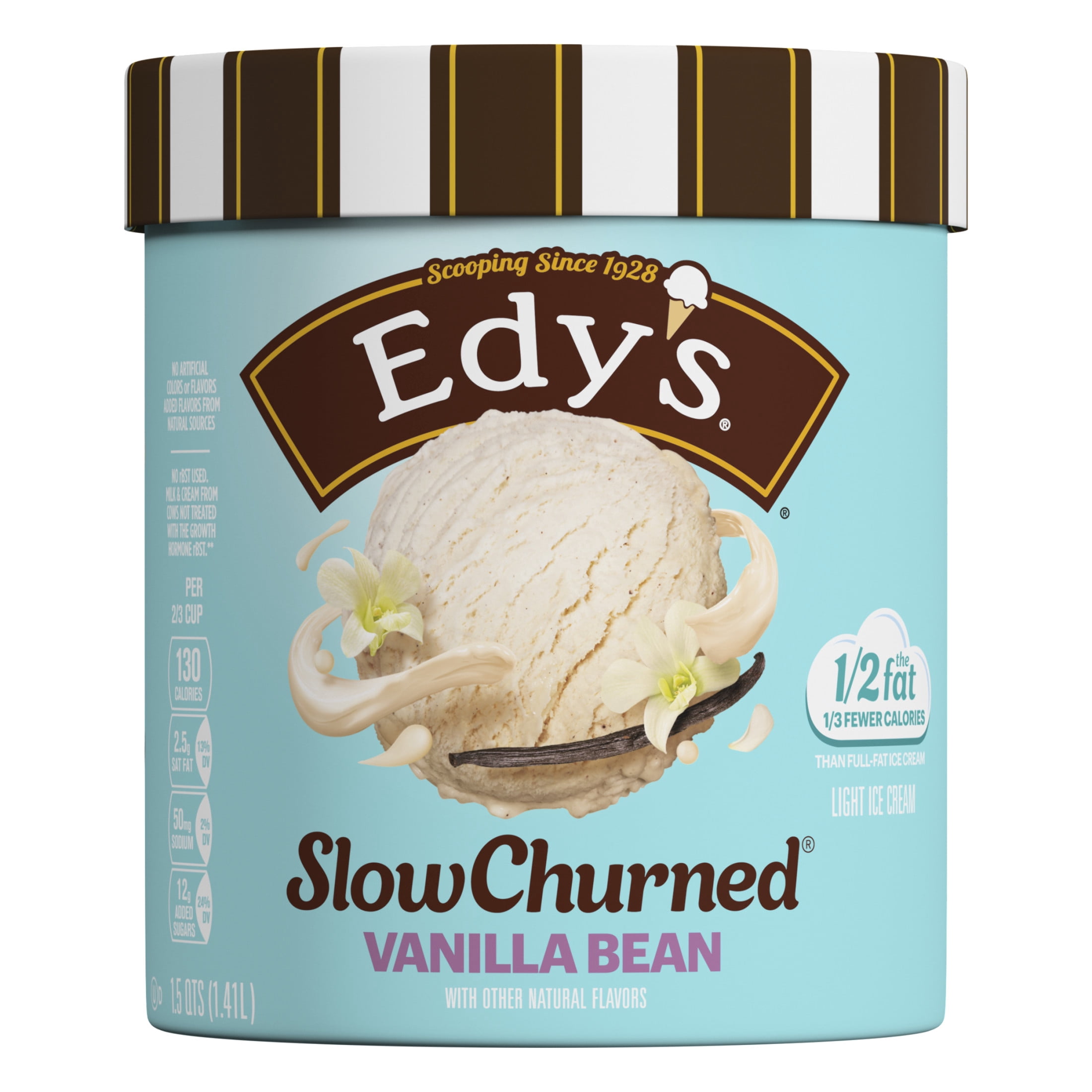 Edy’s/Dreyer’s Slow Churned Vanilla Bean Light Ice Cream, 1.5 Qt