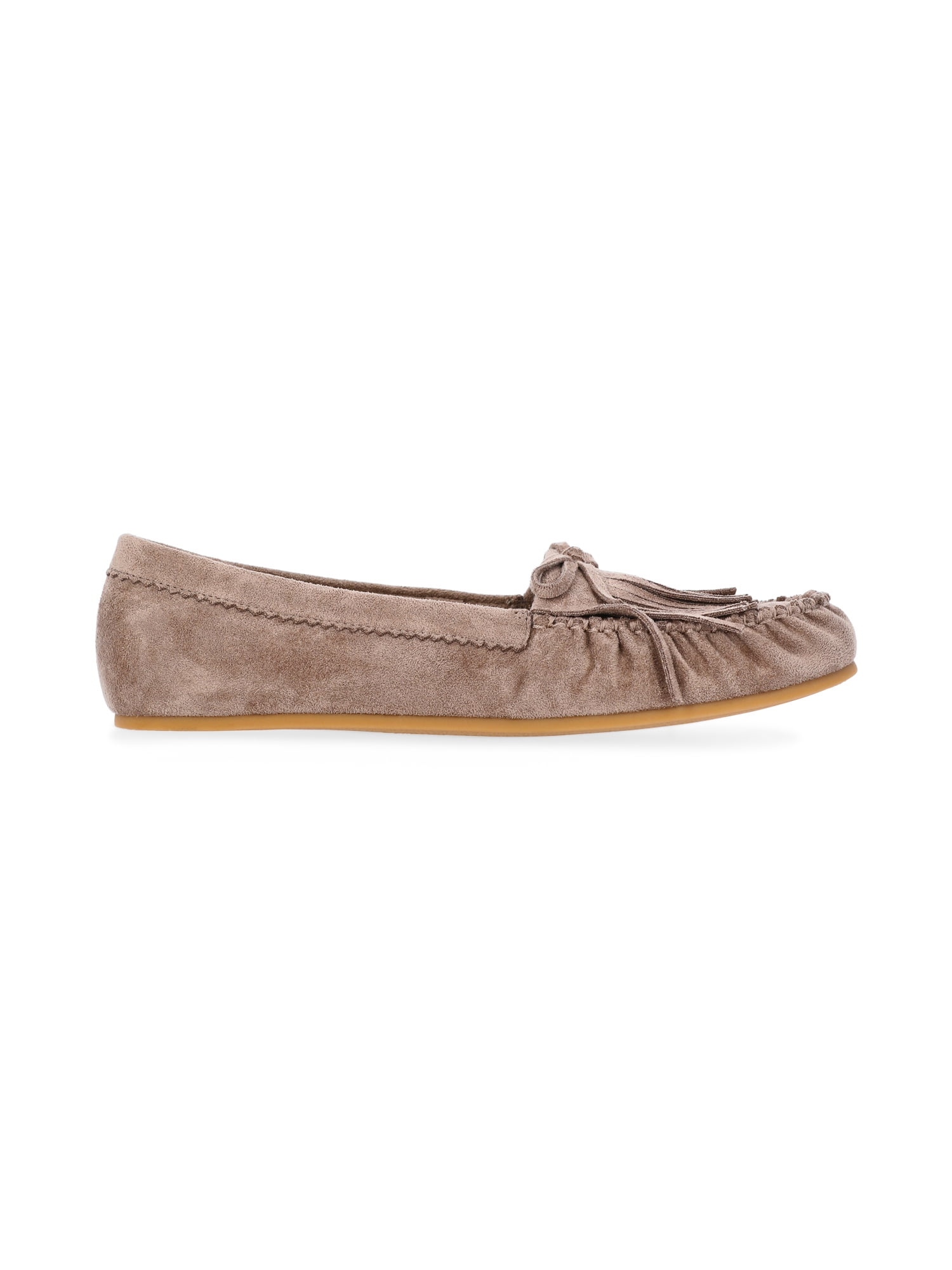 Time and Tru Women's Fringe Suede Moccasins