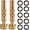 4 Inch Nozzle Twist 2Pack, variant on Adjustable Twist Hose Nozzle, 4" Heavy-Duty Brass 3/4" GHT Hose Nozzle with 2 Garden Hose Rubber Washers (1 Pack)