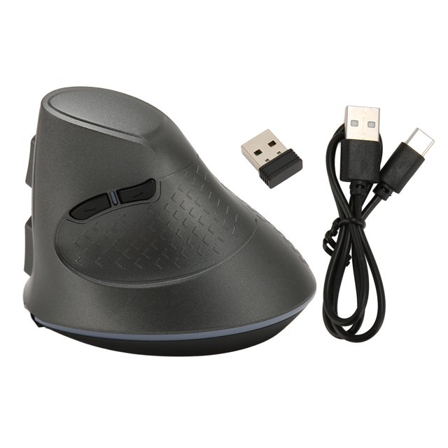 Ratón vertical 2,4G y Bluetooth 5,0 USB recargable DPI ajustable ratón ergonómico inalámbrico para ordenador portátil PC de escritorio