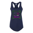 thumbnail image 2 of Wild Bobby, Raised On Sweet Tea & Jesus, Inspirational Christian, Women Racerback Tank Top, Navy, Medium, 2 of 5