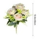 thumbnail image 3 of pstuiky Ramo de 7 rosas búlgaras artificiales para proyectos de hogar jardín flores falsas adornos decorativos, 3 of 6