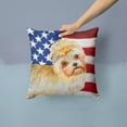 thumbnail image 2 of Carolines Treasures BB9668PW1414 Morkie Patriotic Fabric Decorative Pillow  14Hx14W multicolor, 2 of 4