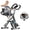 Blue, variant on UPGO 5 IN 1 Folding Exercise Bike with 6.6 LBS Flywheel & 16 Levels of Resistance, 330LB Weight Capacity Indoor Workout Cycling Bike for Home Gym