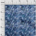 thumbnail image 2 of oneOone Cotton Poplin Twill Medium Blue Fabric Abstract Floral Dress Material Fabric Print Fabric By The Yard 56 Inch Wide, 2 of 4